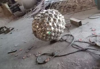 中式松塔雕塑厂家 抽象几何小品 异形不锈钢松塔雕塑厂