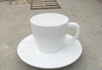 抽象咖啡杯雕塑厂家 现代广场小品 户外咖啡杯雕塑定做