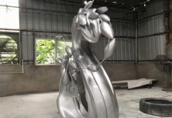 几何景观石雕塑厂家 欧式小品 广场不锈钢景观石雕塑厂