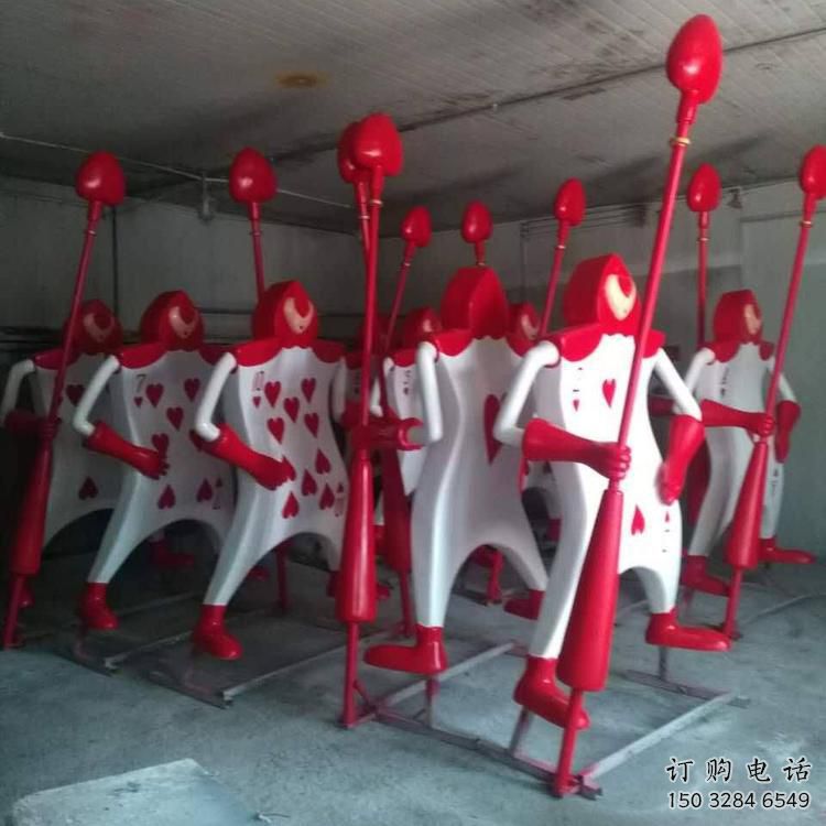 彩绘扑克雕塑厂家 抽象公园摆件 街头扑克雕塑加工 彩绘扑克雕塑厂家 抽象公园摆件 街头扑克雕塑加工