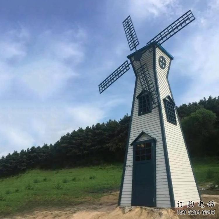 烤漆大风车雕塑厂家 现代小品 户外大风车雕塑厂