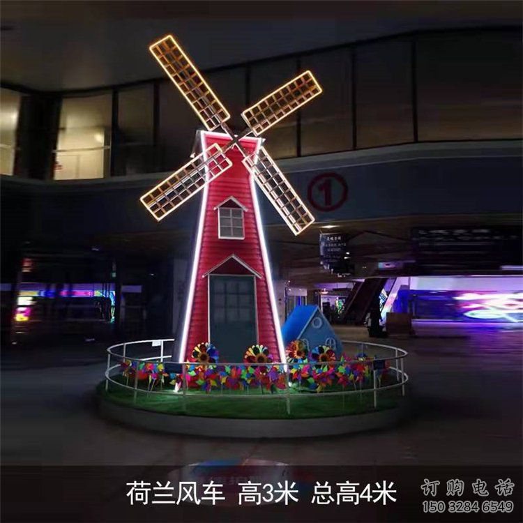 大型大风车雕塑厂家 欧式小品 现代大风车雕塑厂