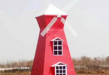 创意大风车雕塑厂家 彩绘小品 公园大风车雕塑价格