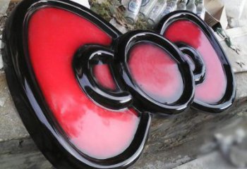 大型蝴蝶结雕塑厂家 彩绘工艺小品 广场蝴蝶结雕塑价格