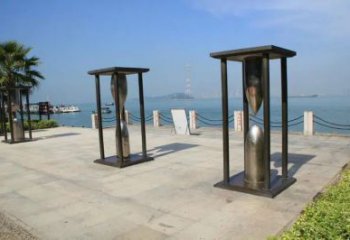 广场沙漏雕塑厂家 现代小品 创意不锈钢沙漏雕塑厂