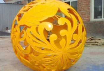几何菊花雕塑厂家 镂空小品 现代不锈钢菊花雕塑厂
