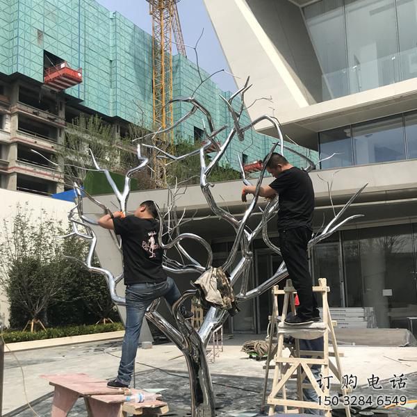 几何枯树雕塑厂家 抽象小品 大门口不锈钢枯树雕塑厂 几何枯树雕塑厂家 抽象小品 大门口不锈钢枯树雕塑厂