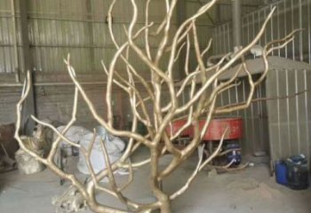 庭院树枝雕塑厂家 草地小品 锻造不锈钢树枝雕塑厂
