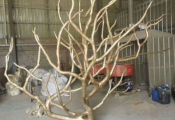 大型商场树枝雕塑厂家 仿真摆件 镀金不锈钢树枝雕塑厂