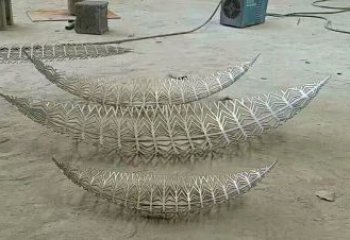 现代叶片雕塑厂家 大型别墅区摆件 镂空不锈钢叶片雕塑厂