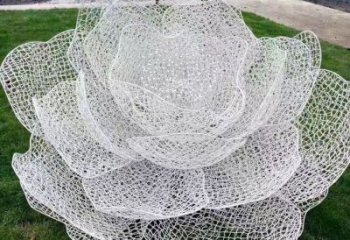 镂空月季花雕塑厂家 园林小品 大型不锈钢月季花雕塑厂