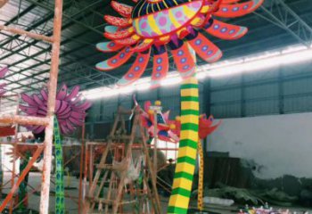 园林太阳花雕塑厂家 烤漆小品 中式不锈钢太阳花雕塑厂