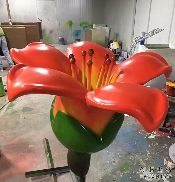 喷漆花卉雕塑厂家 中式村口小品 草地不锈钢花卉雕塑厂 喷漆花卉雕塑厂家 中式村口小品 草地不锈钢花卉雕塑厂