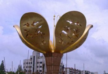 广场花瓣雕塑厂家 公园小品 户外不锈钢花瓣雕塑厂
