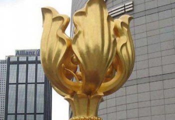 镀金花瓣雕塑厂家 铸造摆件 现代不锈钢花瓣雕塑厂