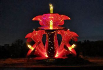 大型花苞雕塑厂家 锻造小品 户外不锈钢花苞雕塑厂