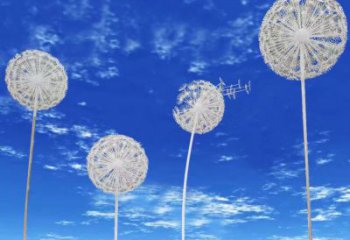 街头蒲公英雕塑厂家 大型别墅区摆件 镂空不锈钢蒲公英雕塑价格