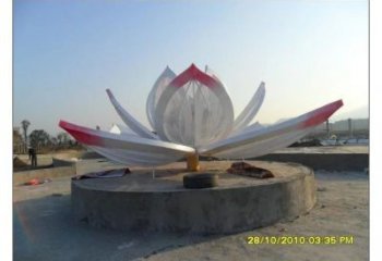 镂空莲花雕塑厂家 园林小品 大型不锈钢莲花雕塑定制