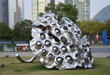 异形莲蓬雕塑厂家 现代公园小品 广场不锈钢莲蓬雕塑厂
