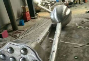 抽象莲藕雕塑厂家 公园小品 拉丝不锈钢莲藕雕塑厂