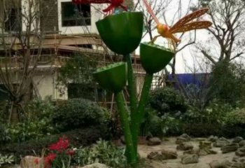 锻造莲藕雕塑厂家 烤漆小品 户外不锈钢莲藕雕塑厂