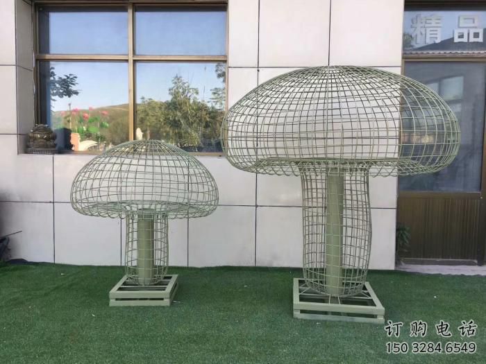 镂空蘑菇雕塑厂家 园林公园小品 广场不锈钢蘑菇雕塑厂