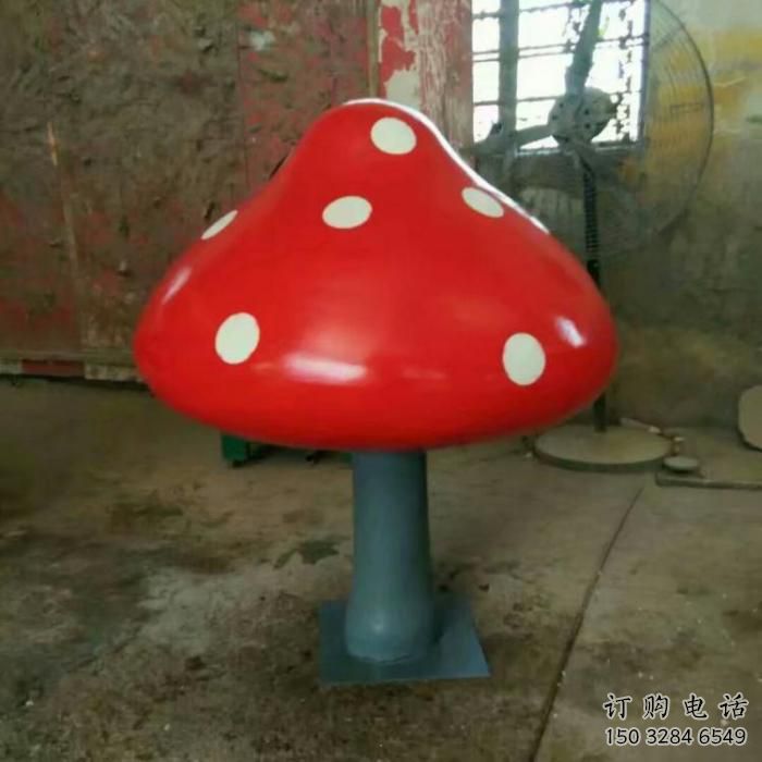 现代蘑菇雕塑厂家 大型别墅区摆件 烤漆不锈钢蘑菇雕塑价格