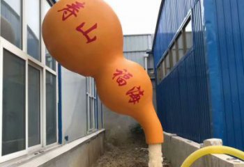 悬空葫芦雕塑厂家 大型别墅区小品 户外不锈钢葫芦雕塑厂