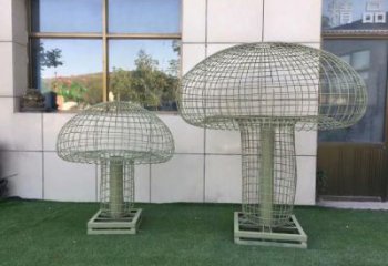 镂空蘑菇雕塑厂家 园林公园小品 广场不锈钢蘑菇雕塑厂