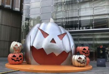公园南瓜雕塑厂家 户外摆件 抽象不锈钢南瓜雕塑厂