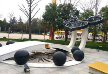 街道如意雕塑厂家 现代摆件 烤漆不锈钢如意雕塑厂