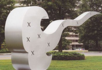 街头如意雕塑厂家 大型别墅区摆件 创意不锈钢如意雕塑定制