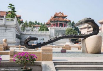 庭院如意雕塑厂家 草地小品 锻造不锈钢如意雕塑厂