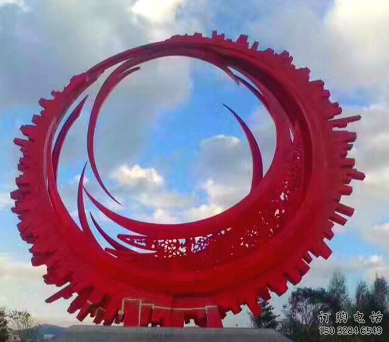 抽象花环雕塑厂家 烤漆公园小品 户外不锈钢花环雕塑厂 抽象花环雕塑厂家 烤漆公园小品 户外不锈钢花环雕塑厂