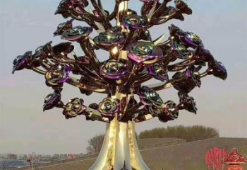 大型大树雕塑厂家 锻造小品 户外不锈钢大树雕塑厂