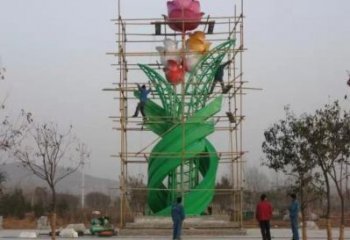 异形大树雕塑厂家 现代小品 广场不锈钢大树雕塑厂