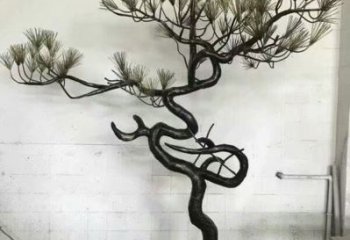 户外松树雕塑厂家 喷漆小品 大型不锈钢松树雕塑价格