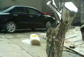 异形树墩雕塑厂家 现代小品 公园不锈钢树墩雕塑加工