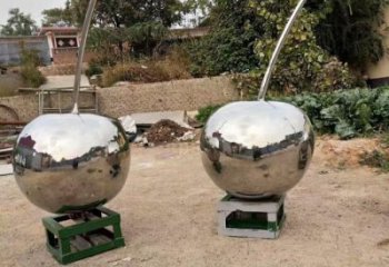 大型樱桃雕塑厂家 锻造小品 创意不锈钢樱桃雕塑厂