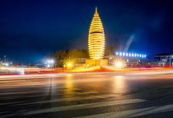大型塔雕塑厂家 发光小品 广场不锈钢塔雕塑价格