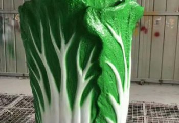 彩绘白菜雕塑厂家 公园摆件 街头不锈钢白菜雕塑厂