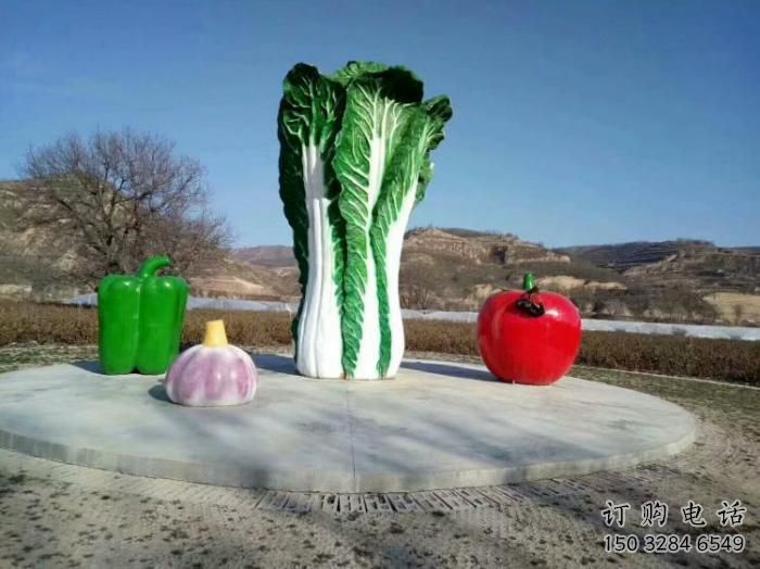 户外大白菜雕塑厂家 喷漆小品 创意不锈钢大白菜雕塑价格
