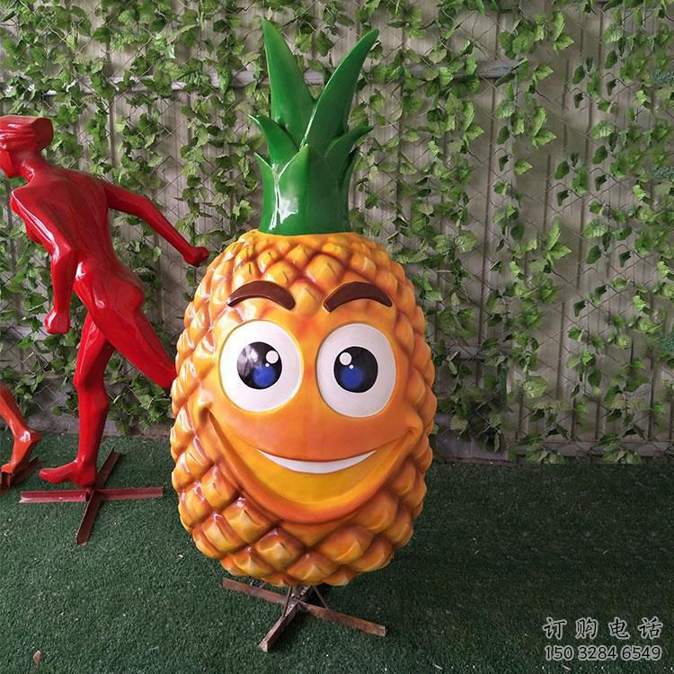 抽象菠萝雕塑厂家 现代小品 创意菠萝雕塑价格