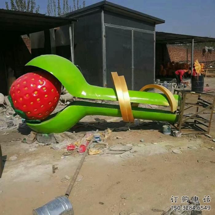 烤漆草莓雕塑厂家 户外小品 现代不锈钢草莓雕塑厂 烤漆草莓雕塑厂家 户外小品 现代不锈钢草莓雕塑厂