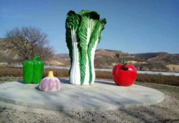 户外大白菜雕塑厂家 喷漆小品 创意不锈钢大白菜雕塑价格