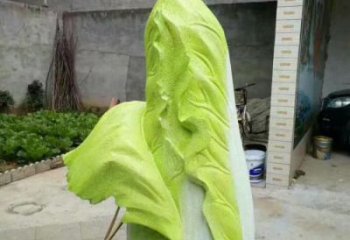 大型商场大白菜雕塑厂家 仿真摆件 彩绘不锈钢大白菜雕塑价格