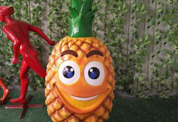 抽象菠萝雕塑厂家 现代小品 创意菠萝雕塑价格