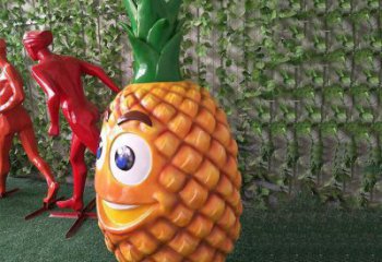 几何菠萝雕塑厂家 幼儿园小品 创意菠萝雕塑厂