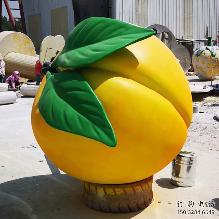 广场桃子雕塑厂家 创意小品 彩绘桃子雕塑厂 广场桃子雕塑厂家 创意小品 彩绘桃子雕塑厂