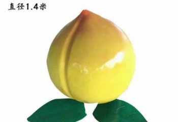 烤漆桃子雕塑厂家 公园小品 户外桃子雕塑加工